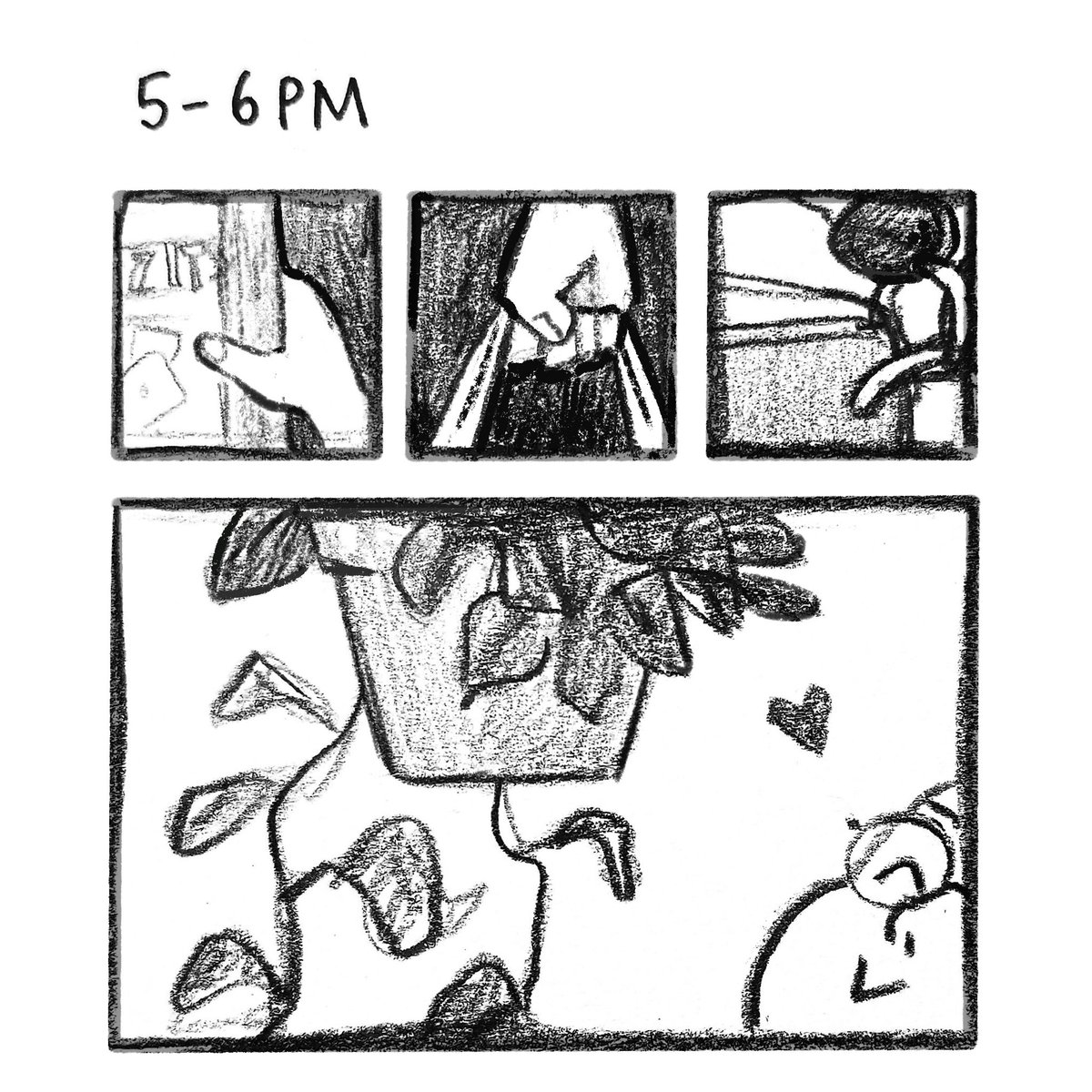 #hourlycomicday 5-6PM: Ralphs trip with chrispy, got a pothos for $7.99!! 