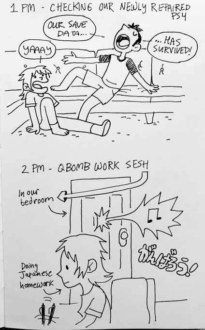 #hourlycomicday2020 1pm and 2pm 