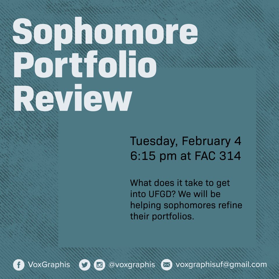 voxGraphis's tweet image. Second years, you won’t want to miss this meeting! Next Tuesday, bring your laptops and any assets you’re thinking of including in your portfolios.