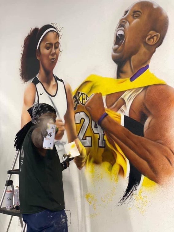 TRIPLED4LIFE's tweet photo. Another Mural going up in Downtown Dallas !!!!!!!! Like I explained before...... THE TRIPLE DDD DALLAS TEXAS LOVES KOBE!!!!! LONG LIVE KOBE AND GIGI!!!!! #TRIPLEDDDAT https://t.co/PX35PWZYZD
