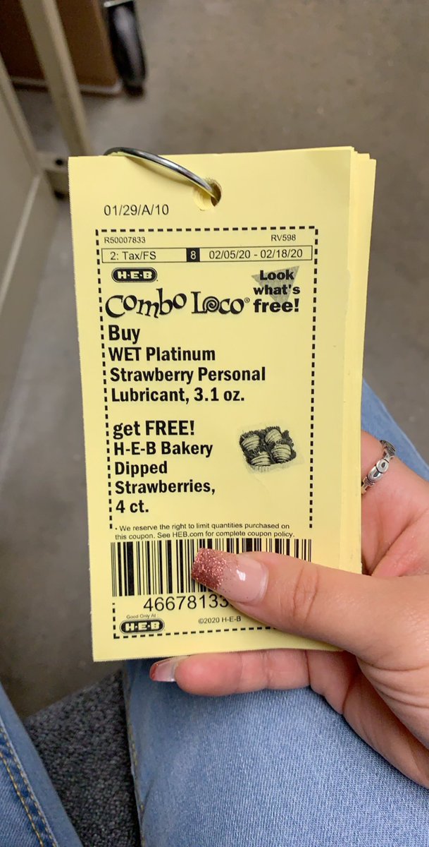 RoleMunoz's tweet photo. @jimmyfallon #bestvalentinesgift #coupon #puro956 #strawberries #lube #heb https://t.co/Vx8vlVY7iS