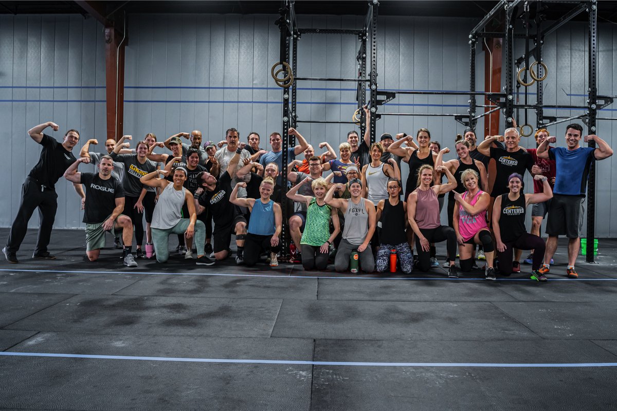 CenteredCF's tweet photo. Saturday Squad got a little taste of the sandbag today! 💪 #CenteredCrossFit #CrossFit #Workout https://t.co/a9kHwGk2Zd
