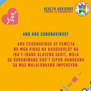 CityIriga's tweet photo. BASAHIN : Ito ang Health Advisory mula sa City Health Office ng Lungsod ng Iriga kaugnay sa CORONAVIRUS.

#MAGingHEALTHY https://t.co/jUBciYcBmy