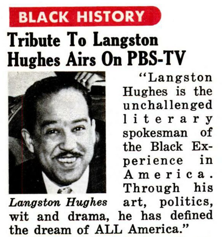 Langston Hughes birthday is on the first day of black history month. He was a black communist poet who I assume was also a bottom