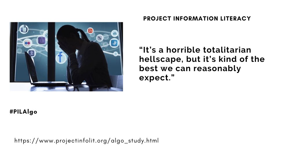 “It’s a horrible totalitarian hellscape, but it’s kind of the best we can reasonably expect.” Image of student beset by social media icons by US Department of Defense