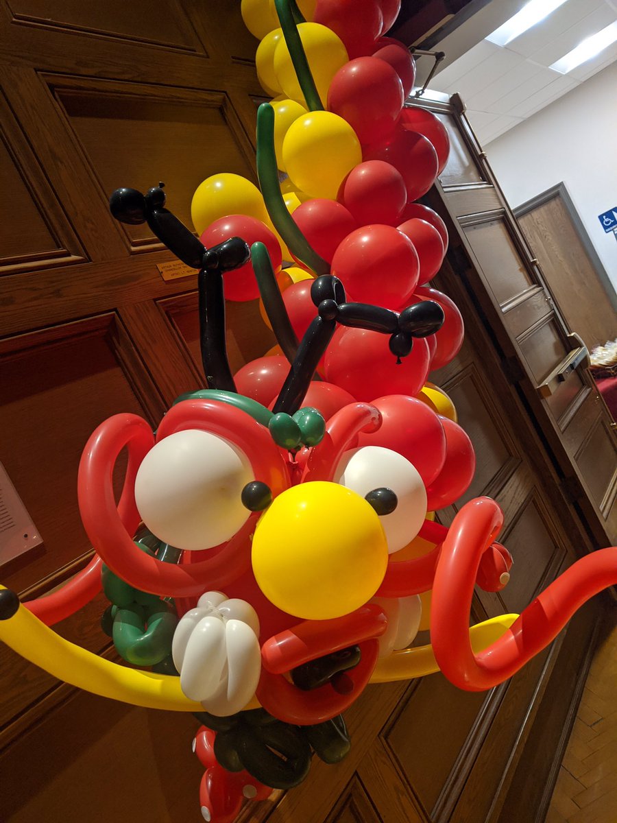 Dragon made of balloons