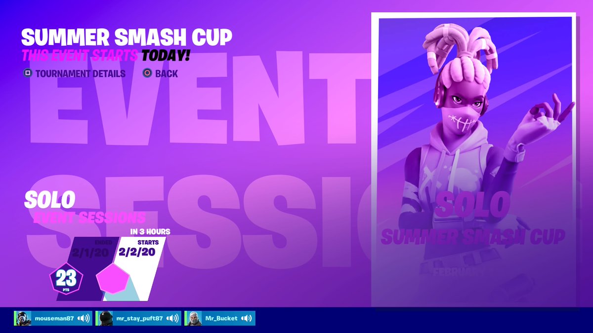 AngryOldManGame's tweet photo. 3 hours until we battle the ping 
@Angryoldmangame #summersmashcup #Fortnite #merrymintaxe #giveaway #giveawayalert https://t.co/NDaQMXmbP1