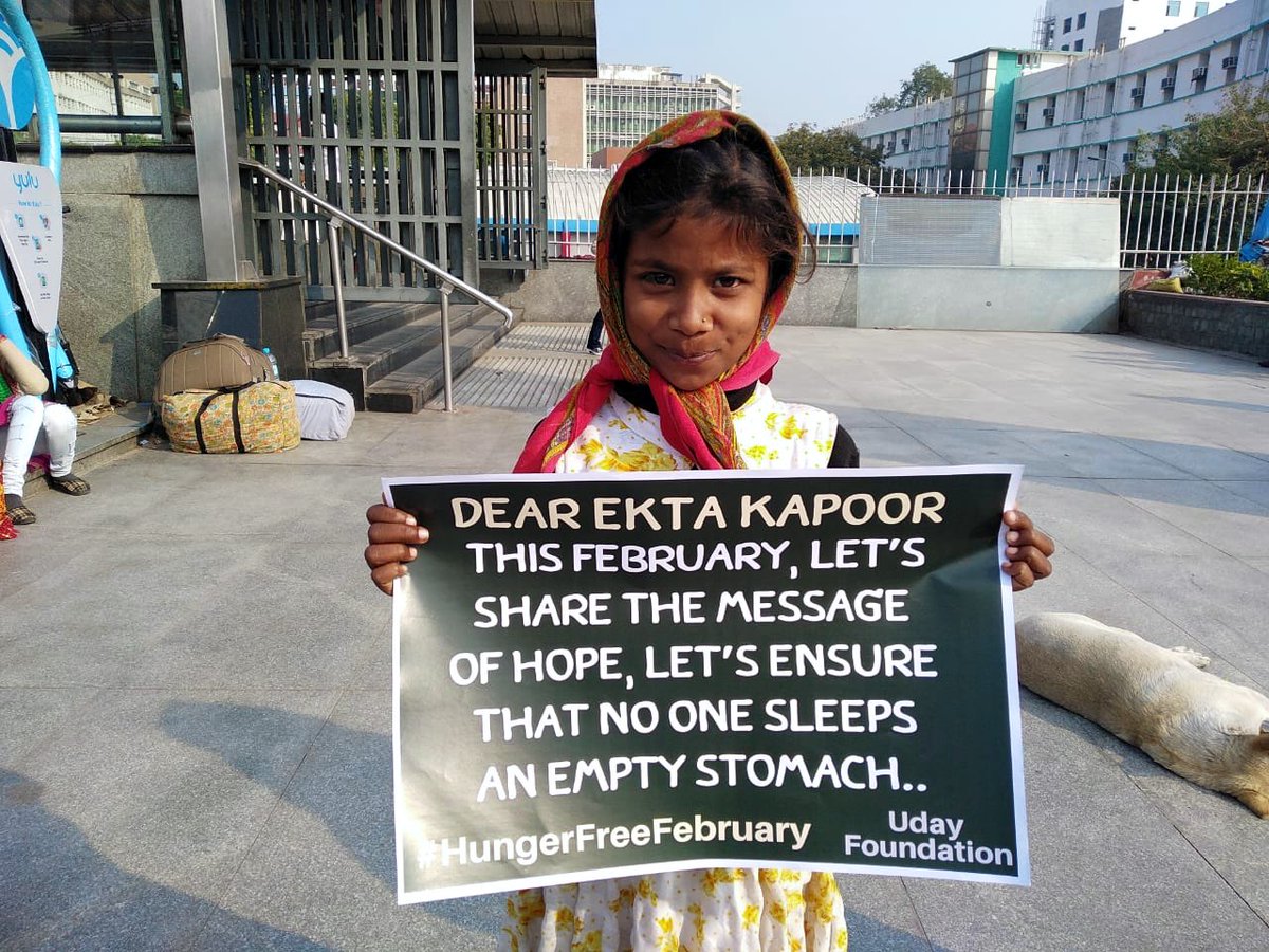 udayfoundation's tweet photo. Dear @ektarkapoor Thousands of poor patients &amp; their attendants sleep hungry outside hospitals every night. This February, let’s share the message of hope &amp; ensure that no one sleeps with an empty stomach. Please spread the word. Link: https://t.co/RBjlTjDCnA #HungerFreeFebruary https://t.co/dCppWUqDBS