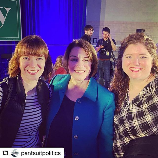 This week @pantsuitpolitics is at the #iowacaucus and having a blast meeting candidates and attending rallies. Our show is listener supported and we pledged if we got to 500 supporters we’d go to the #IowaCaucus and #newhampshireprimary and here we are! ift.tt/2GNBApq