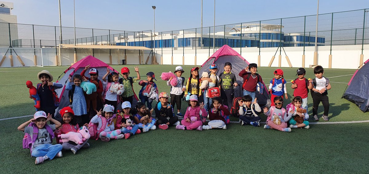 StaceyJudith's tweet photo. Say hello to #TheRedRiders from #Kg1BRainbowsOfKindness🌈 as we set off on our #NMSKGDayCamp adventure! 🎉 ⛺ @gemsnms_alkhail https://t.co/gyim8psm9B