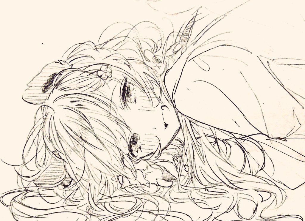 こっち見ていにゅい らくがき🐶🍹 