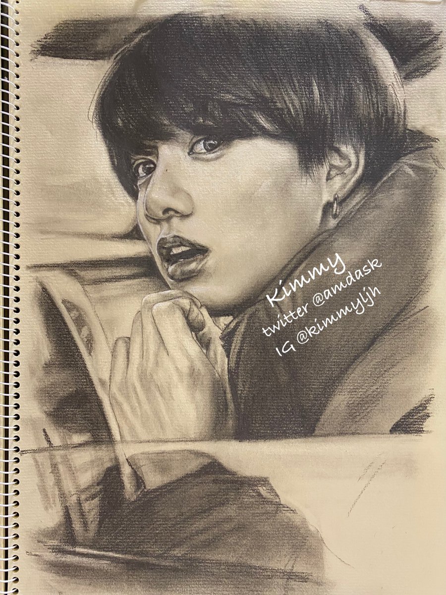 Kimmy 完成 Drawing Sketch 鉛筆画 Btsfanart Jungkook 정국 グク Bts 防弾少年団 방탄소년단