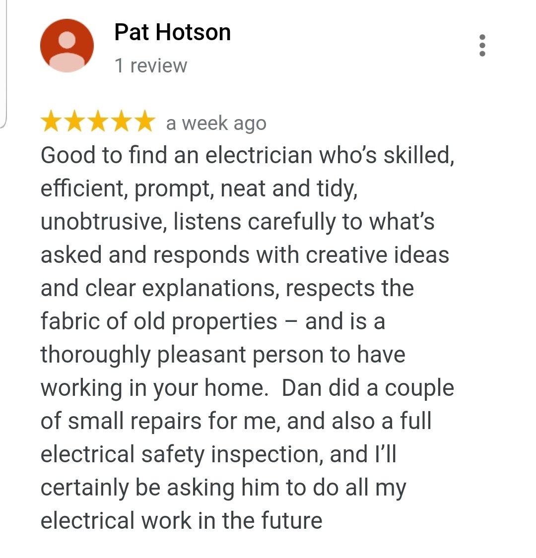 ElectricalDgc's tweet photo. Another great #review last week from a new customer of ours. Check the rest out and give us a call/message for a #free #quotation 
https://t.co/qeXlX3IQ26 https://t.co/l7bzwcGwa0