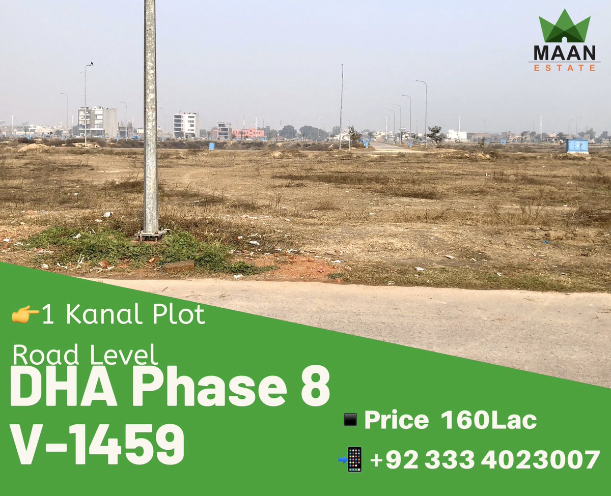 MaanEstate's tweet photo. 👉1 Kanal Residential Possession Plot
📍DHA Phase-8, Lahore
▪️V 1459
▪️Price 160Lac’s
📱+92 333 4023007
#DhaPhase8plot #DhaProperty #Investment #DhaPossessionPlot https://t.co/DENzLDtWS7