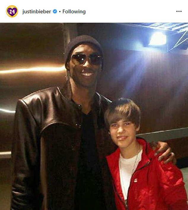 WORLDMUSICAWARD's tweet photo. #JustinBieber changes his Instagram profile pic to a yellow and purple heart with 24 on it as a Tribute to the late #KobeBryant and wears a Kobe sweatband on his arm!💔@justinbieber
https://t.co/9KaanYZmz1 https://t.co/srIweD0SNK