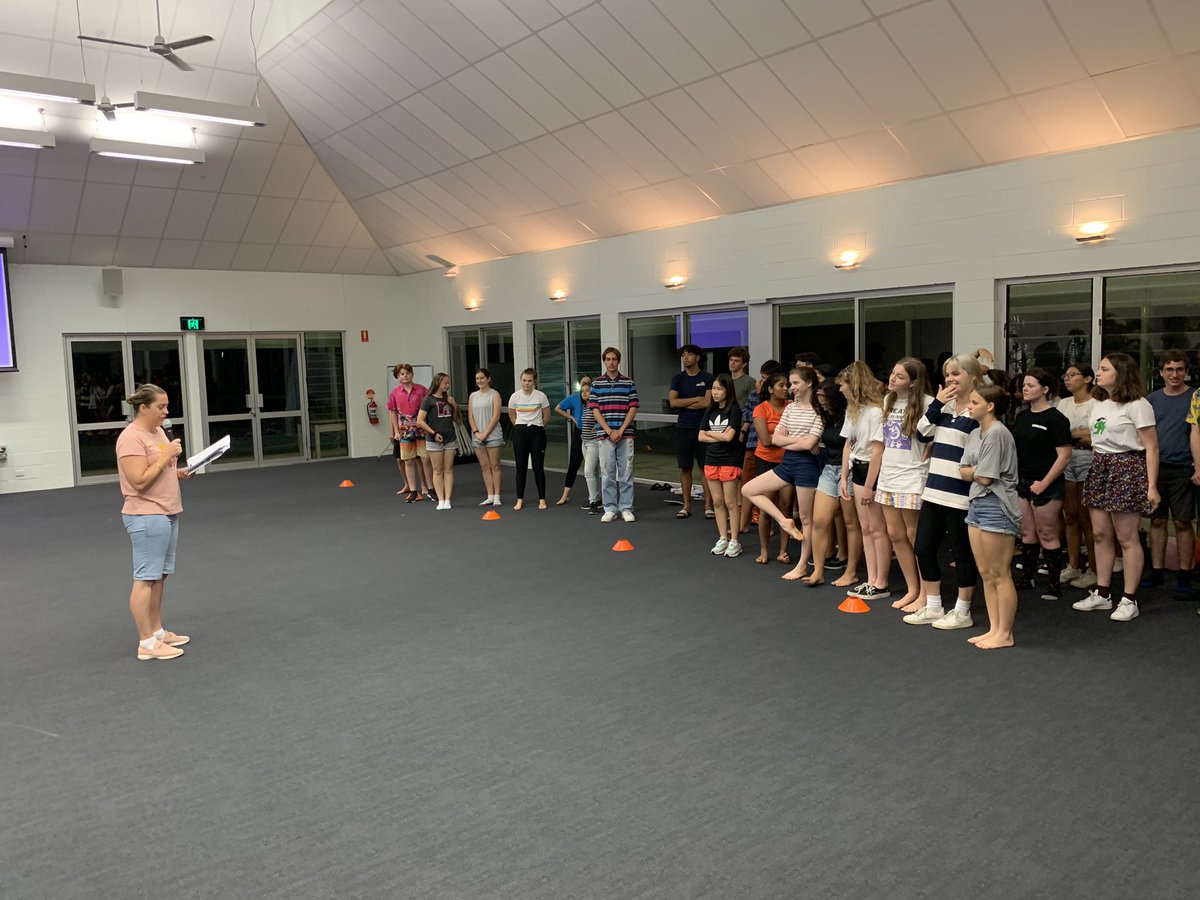 SRC Cordinator Ms Hovelroud leading the antics tonight.