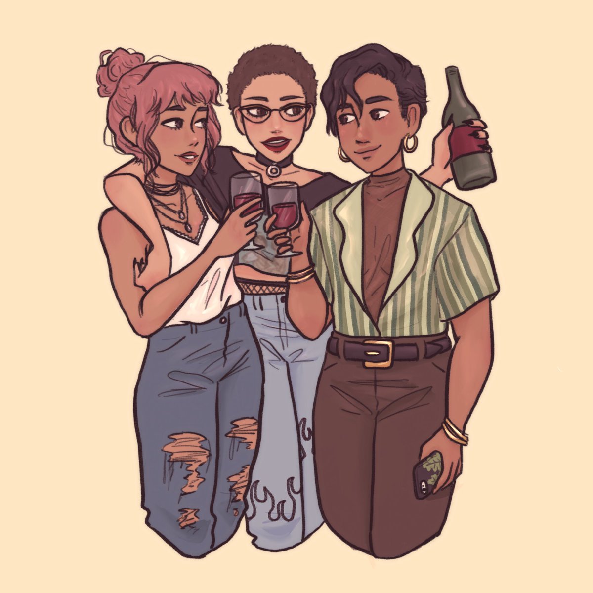 bigmoodcomic's tweet photo. it came to my attention that i’ve never drawn this particular set of childhood friends yet, so... https://t.co/WFFSH28Uqn