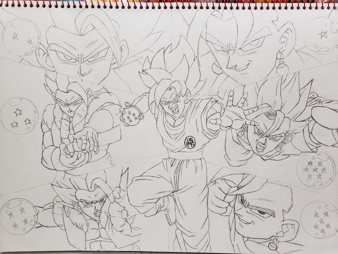 今描いている物は一端置いておいて
ドッカンバトル5周年記念絵の下書きが終わりました?
次からこれ塗っていきます
#ドラゴンボール #ドッカンバトル 