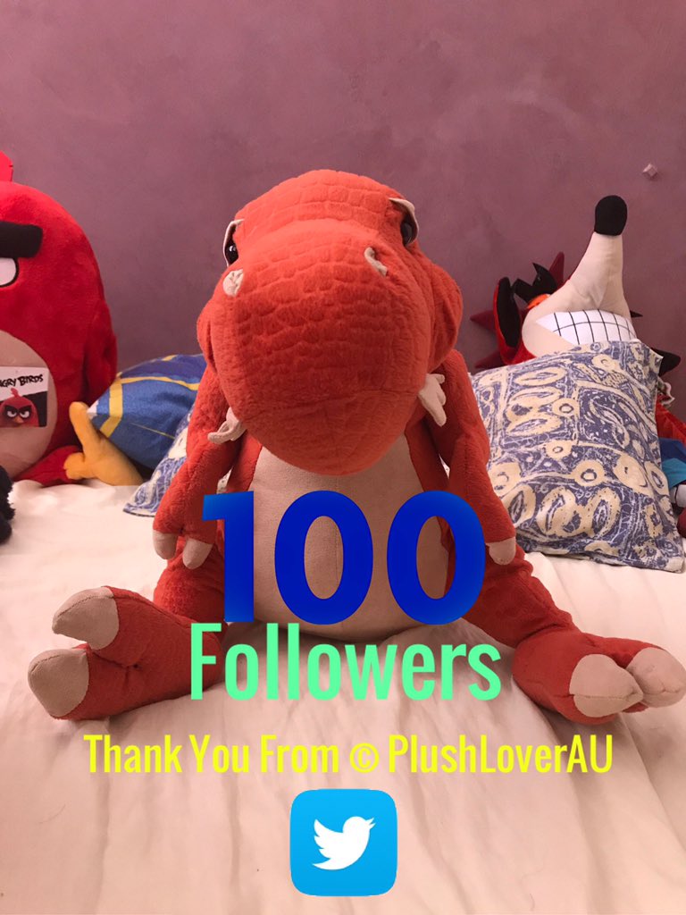 PlushLoverAU's tweet photo. Thank you for the 100 followers everybody - #RexyDeanTheTrex 😊

#rexydean #toysrus #trex #dino #trexplush #dinosaur #dinosaurplush #plush #plushie #PlushLover #PlushLoverAU https://t.co/n1mCyGFrKe