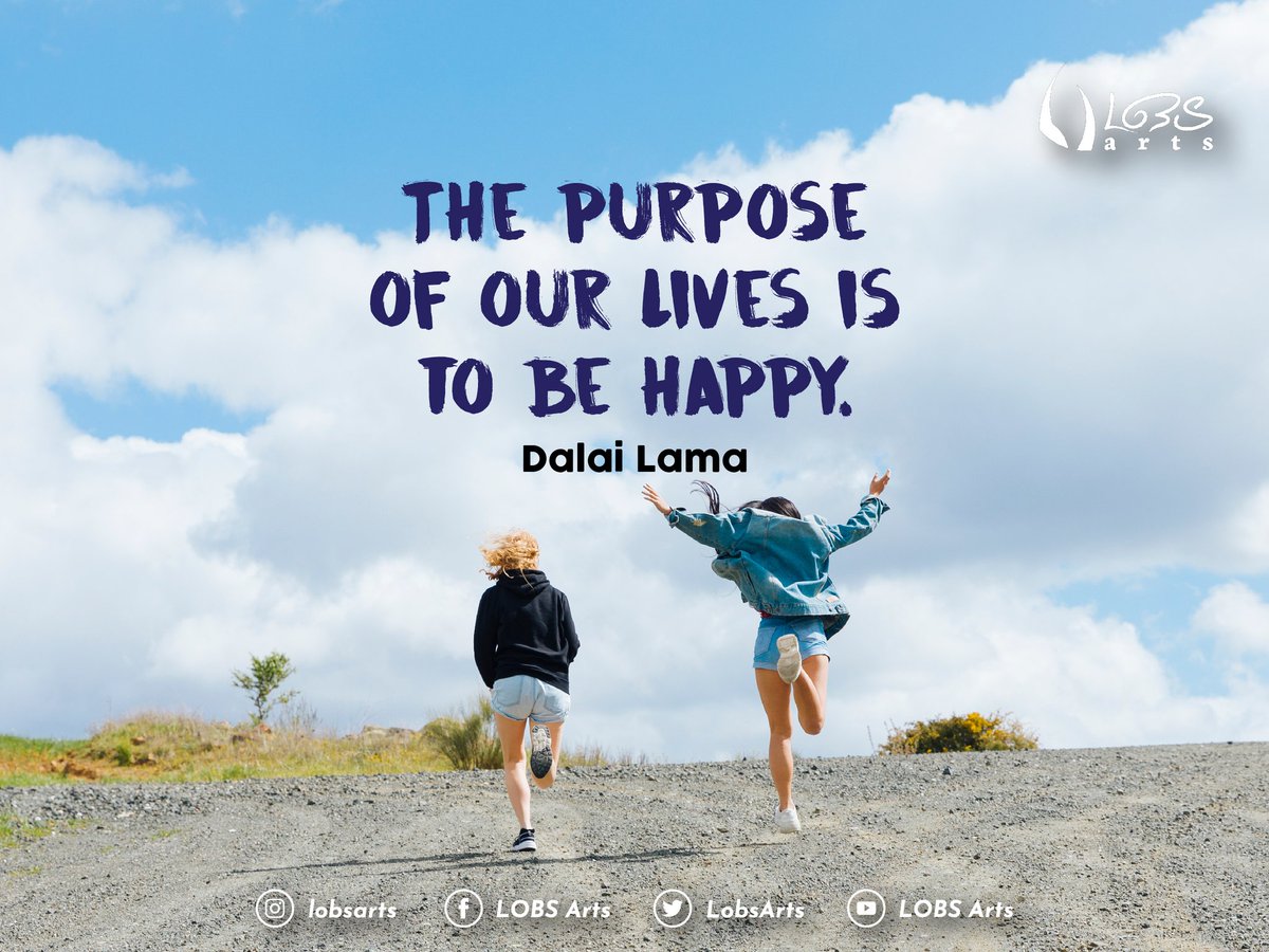 ' The purpose of our lives is to be happy. ' ~ Dalai Lama

#lobsarts #lovequotes #dailyquotes #dailyquote #motivationalquotes #motivation #quotes #quoteoftheday #livelife #lifequotes #life #dalailama #dalailamaquotes
