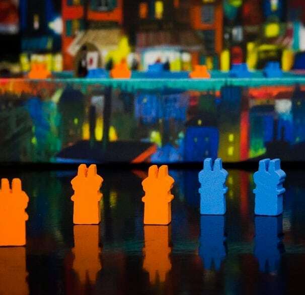 BoardGamerSteph's tweet photo. Paris: La Cité de la Lumière is an excellent 2 player game! Abstract puzzley goodness. These are chimneys even though they remind me of bunnies. From @devirgames #devirgames #devir #parislacitedelalumiere #paris #polyominoes #2player #allthegames #newgam… https://t.co/IVJsb6FGJw https://t.co/fYnZODLc3q
