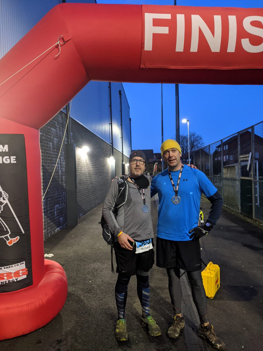 rickandbella's tweet photo. All done what a day 33 miles, so many hills(3500ft of climbing) and so much mud. That's 6 months to the day I was released from hospital I love symmetry 😂 Thank you everyone for your support along the way it has meant so much 💙💙 https://t.co/VRpX8B35lH