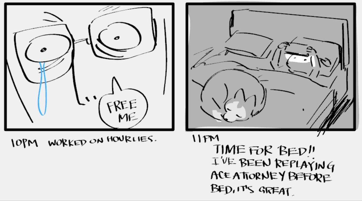 #hourlycomicday2020
ok im GOING TO BED MY DOG IS LITERALLY SCREAMING AT ME TO GO TO BED WE USUALLY SLEEP AT 9:30 LOL