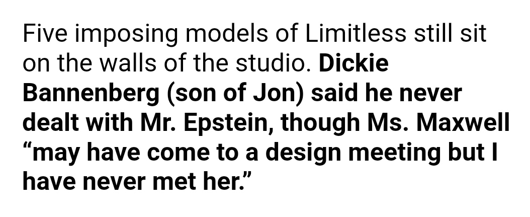 Isn't it amazing how all these people are scurrying to distance themselves from Epstein and his pimp Ghislaine? Ooops, Epstein actually represented Leslie Wexner in negotiating with Bannenberg ...Or was he only dealing with Bannenberg's tea-lady?