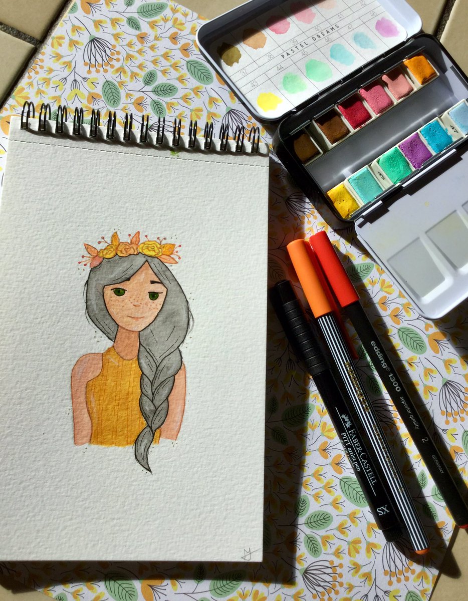 CreationsLala's tweet photo. Salut! 🧡Voici une aquarelle, elle vous plaît ?😄🧡

 #aquarelle #aquarellepainting #art #dessin #dessins #dessiner #dessine #faitmain #creation #creatrice #orange #fleurs #crayon #watercolor #watercolorpainting #fabercastellfrance #canson #nature #naturelovers https://t.co/fosWT0Gp8R