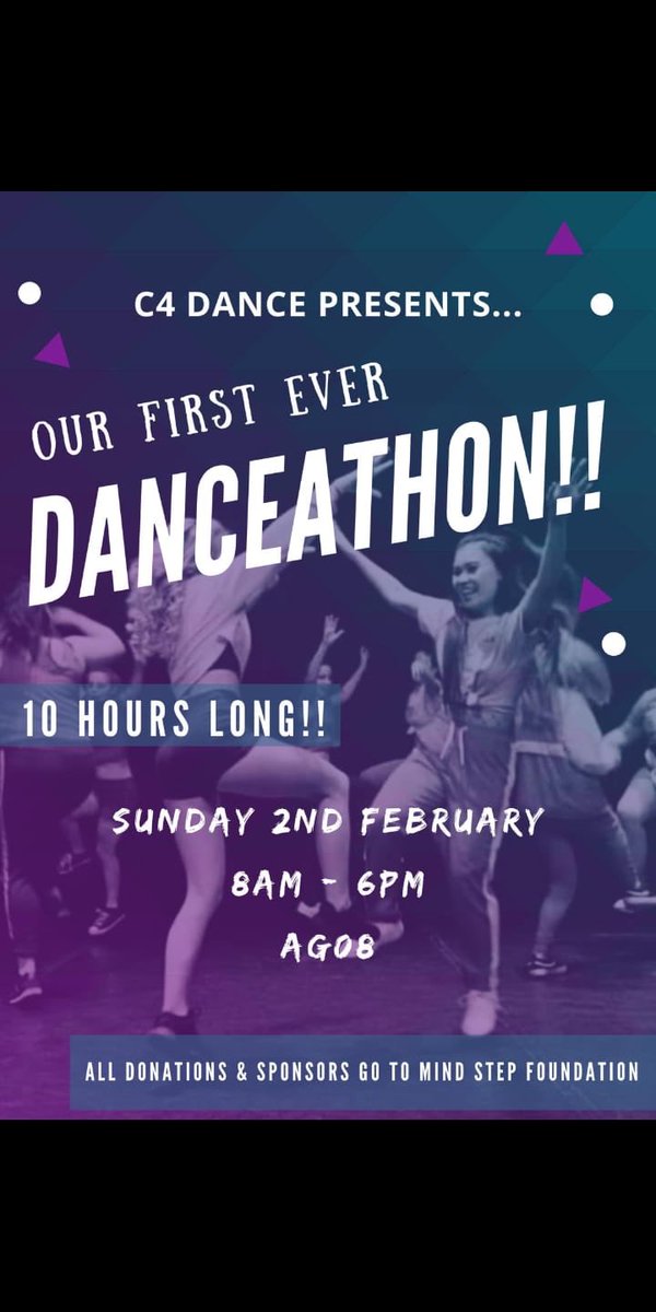 CCCU_dance's tweet photo. TODAY IS THE DAY! We’ve officially started our 10 hour Danceathon! We are raising money for @mindstepfoundation 💙❤️ When: TODAY!! 8am till 6pm Where: AG08 (anselm) so please come show your support today!💃🏼🕺🏼 https://t.co/n9TsZYcs0E