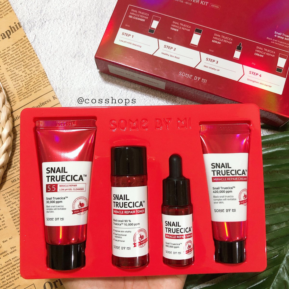 KK_store8's tweet photo. #cosshopsskin #พร้อมส่ง Some By Mi Snail Truecica Miracle Repair Set 4 items
      เซ็ทกู้ผิวสุดฮอต ตัวใหม่ล่าสุดจากซัมบายมี!! กู้ผิวได้เริ่ดเว่อร์ทันใจ ใช้เเล้วหลุมสิวตื้นขึ้น  รอยสิวหาย รอยดำแดง แผลเป็น รอยไหม้ เอาอยู่ค่ะ
🍁430.-
📮40/60.-

#howtobeauty https://t.co/QFiXK13gAk