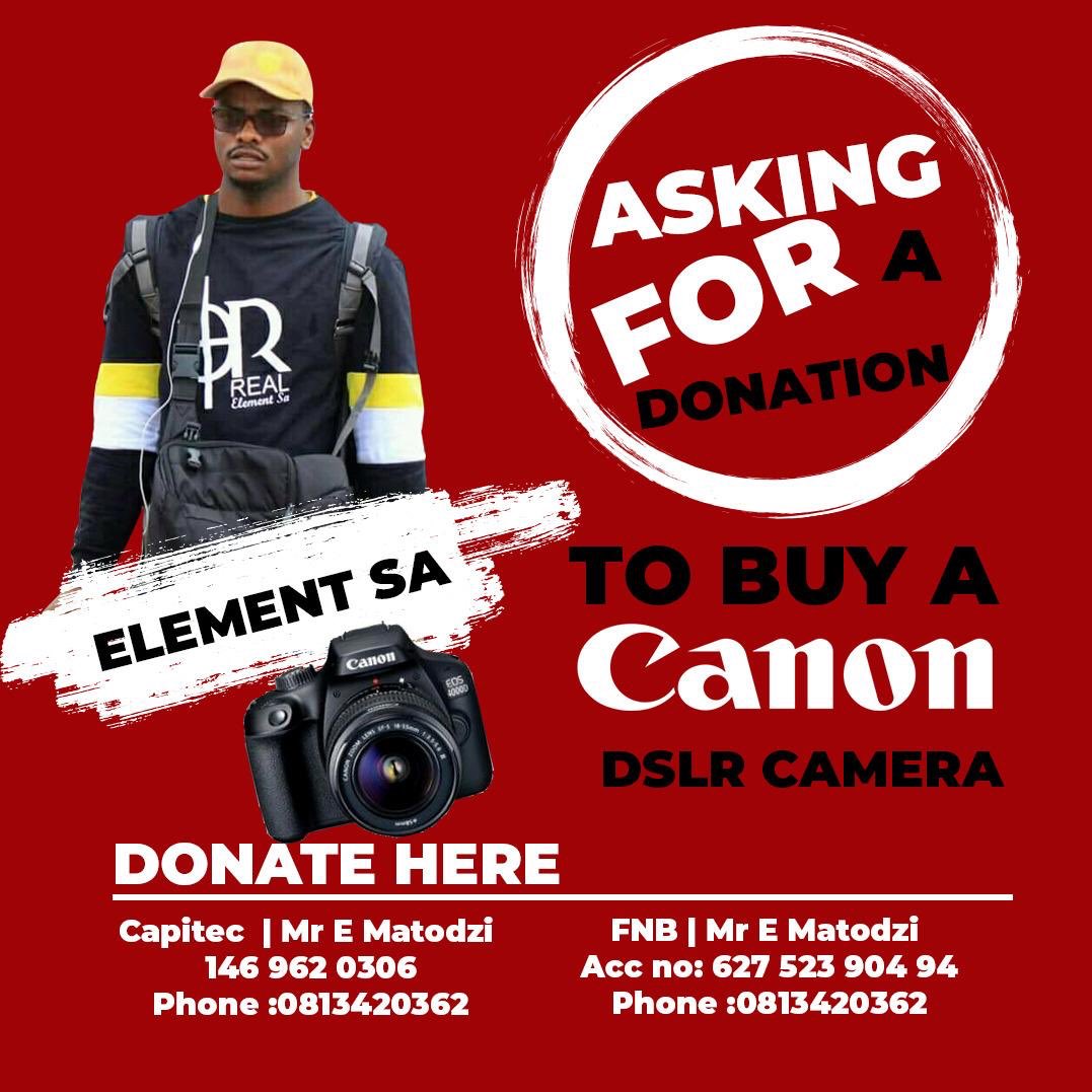 ElementMadima's tweet photo. “Remember that the happiest people are not those getting more, but those giving more.”
#RealElementSA📸
#DonationForCamera🙏 https://t.co/pDtcA8CIGQ