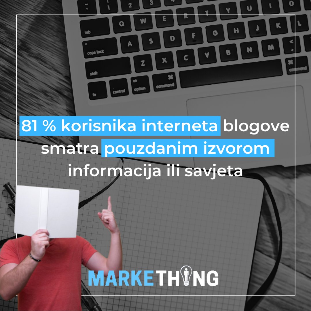Markething_hr's tweet photo. [BLOG – NAJBOLJI ALAT ZA PRIDOBIVANJE KLIJENATA]

Nedavno smo pisali o tome zašto je važno pisati blogove📰 i koje su sve dobrobiti pisanja,✍️ no ako vas time nismo dovoljno motivirali da se bacite na pisanje onda će vas ova informacija sigurno pokrenuti. ➡️➡️ https://t.co/c4KozivWvp