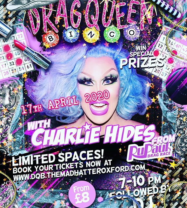 The Mad Hatter (@themadhatterox) on Twitter photo The Hatter is very excited to announce his next #dragqueenbingo for the 17th April and even more excited to have <a href="/charliehidestv/">Charlie Hides TV</a> host it with many prizes up for grab and limited seats so get in touch or get your tickets via the link available on our website ! #themadhatterox… The Hatter is very excited to announce his next #dragqueenbingo for the 17th April and even more excited to have <a href="/charliehidestv/">Charlie Hides TV</a> host it with many prizes up for grab and limited seats so get in touch or get your tickets via the link available on our website ! #themadhatterox…