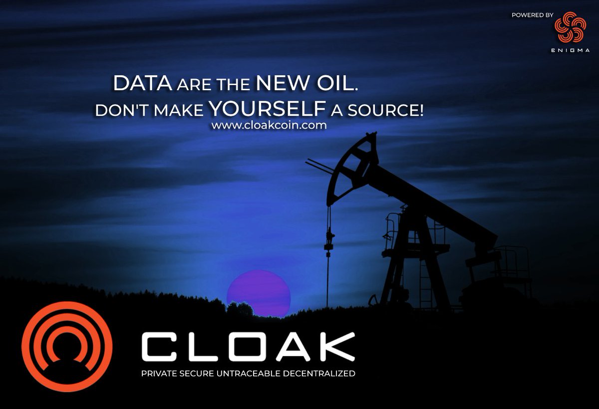 #SaturdayThoughts

It is not the data itself that makes you a commodity, but it is companies that collect your data and sell it.

Appreciate the data-protecting companies, projects & people.

#CloakCoin

#BePrivate ✔️ #BeFree ✔️ #BYOB ✔️

#PrivacyPolicyProud
#SecurityHeaderProud