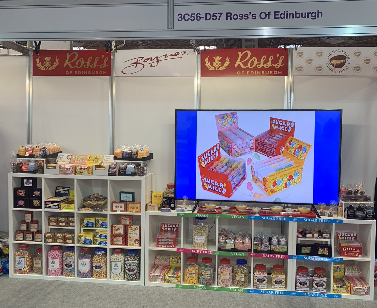 RossOfEdinburgh's tweet photo. Good morning Birmingham 😀 come and say hello to us at stand 3C56-D57 #springfair2020
#sugarmice #edinburghrock https://t.co/zIlmOiI8oW