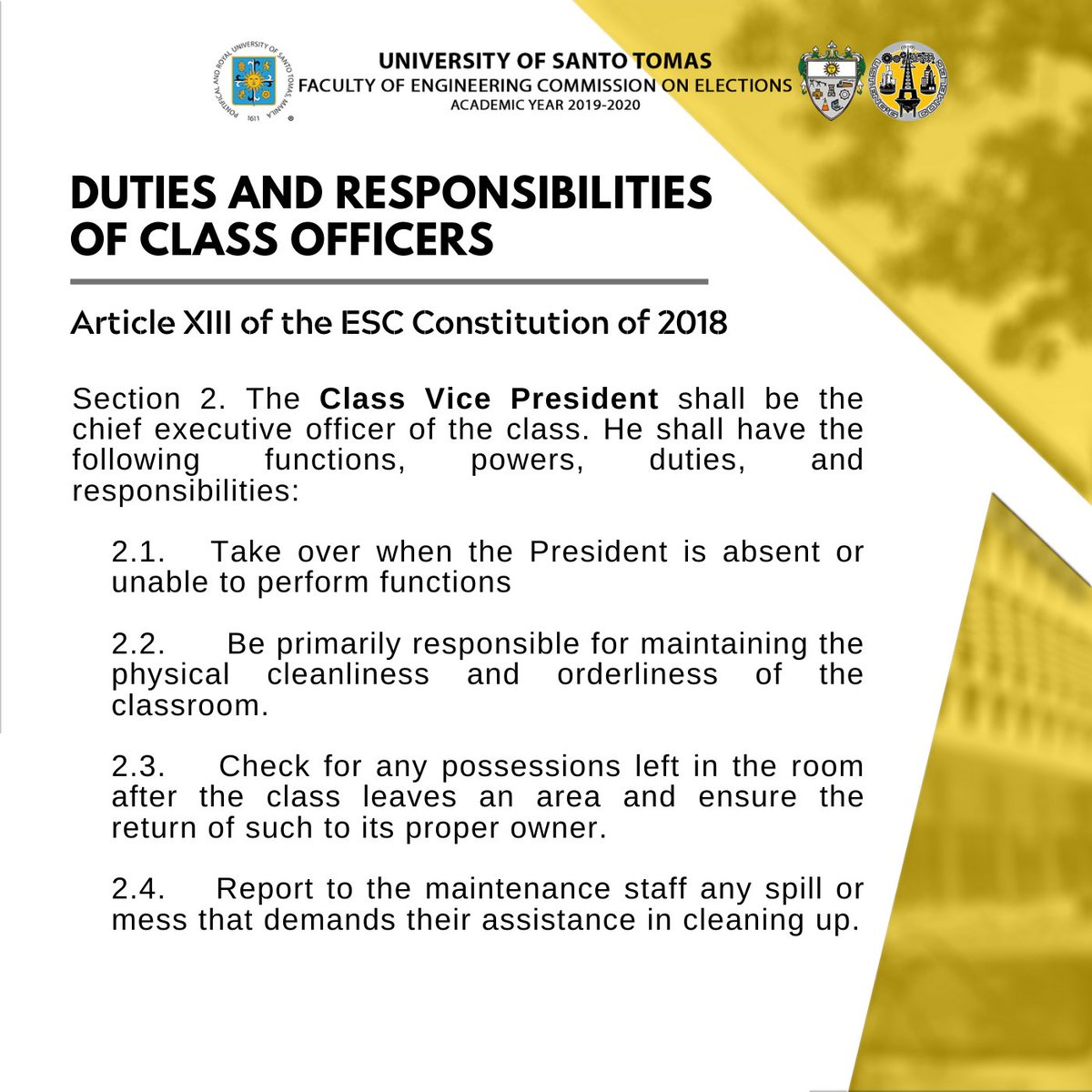 UST Engineering Commission on Elections on Twitter: 