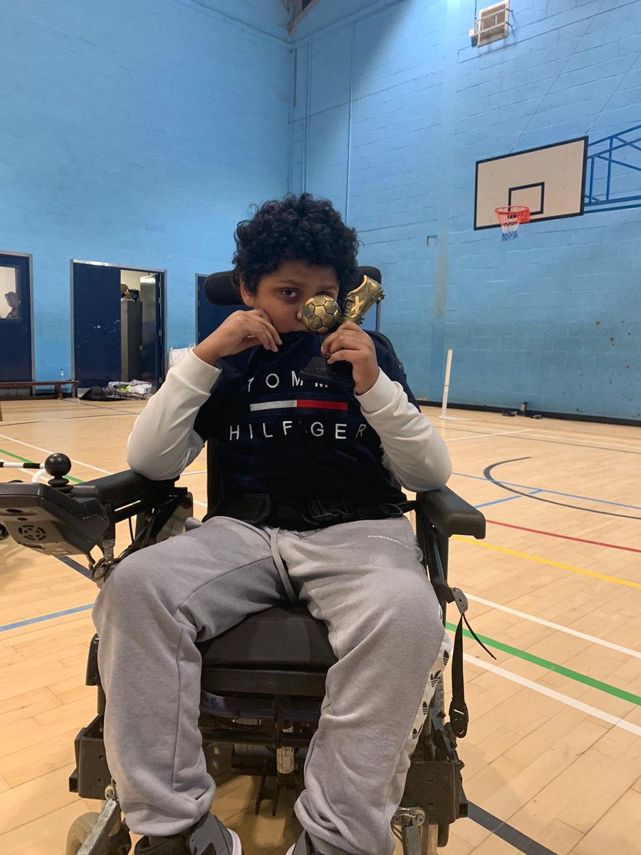 PfcTown's tweet photo. Well done bobby for winning the trainer of this weeks session, you listen well, trained hard and played fantastic in the game at the end ♿️⚽️👊🏆 https://t.co/W7PqGLt52V