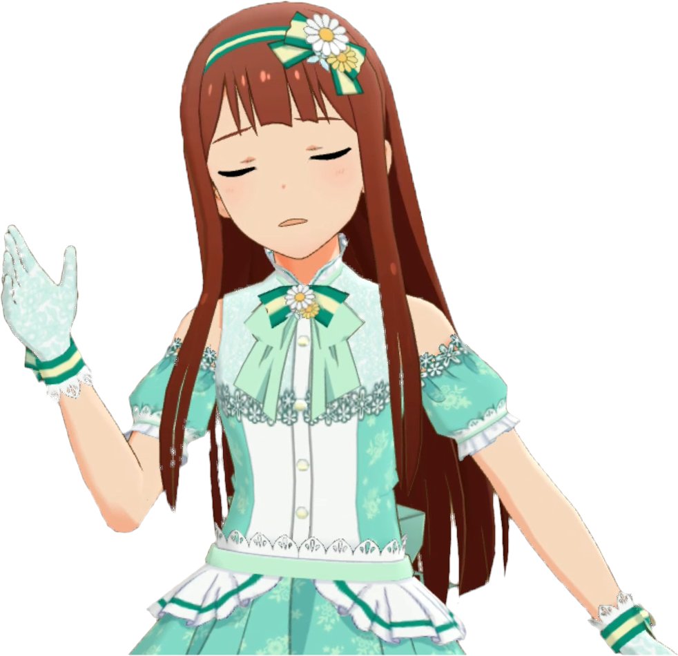 ししょー Sur Twitter ピュアリーブルーム 琴葉の３d素材切抜き完了 表情がコロコロ変わるので色々な琴葉が楽しめる 動画の切り出しから30分で100枚近く出来た 実際使う時は何か所か色抜けを塗る必要あり ミリシタ３d立ち絵 ミリシタ 田中琴葉