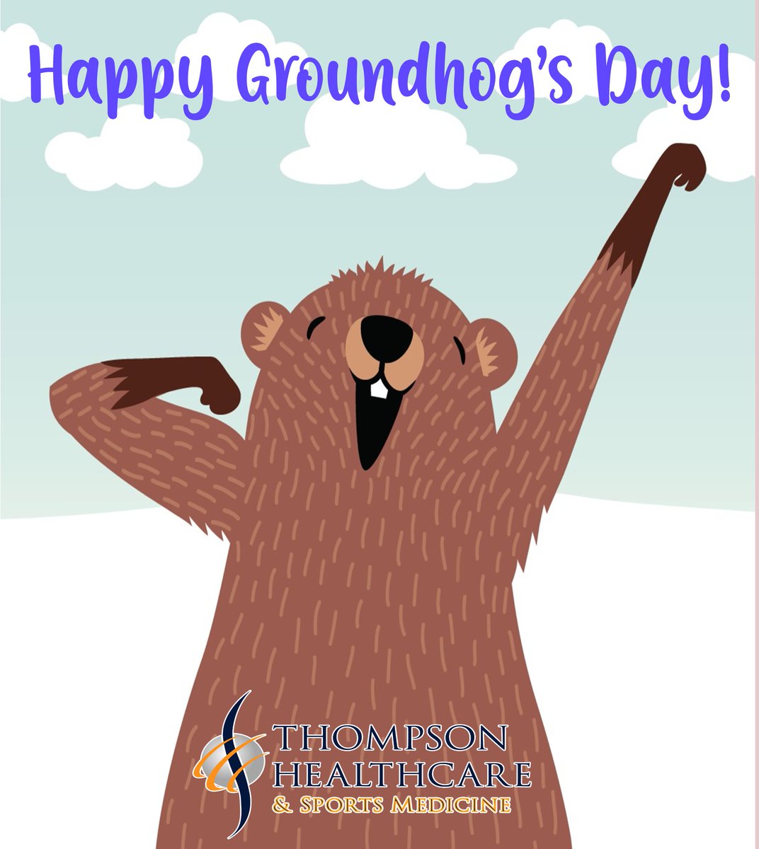 It’s official! Punxsutawney Phil didn’t see his shadow so an early Spring is on its way!🎉🤞🏼🙌🏼☀️#teamthompson #teamthsm #happygroundhogsday2020