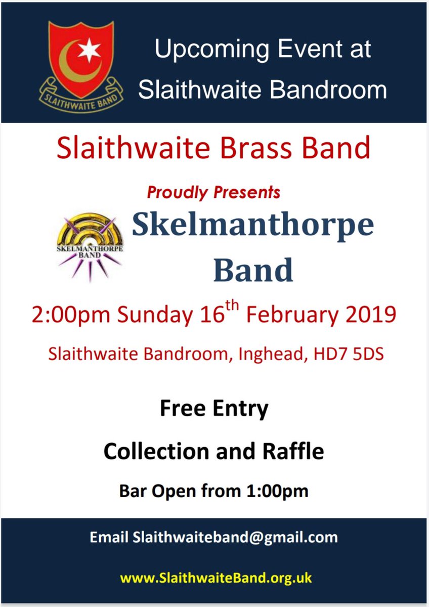 Not long till <a href="/Skelmanthorpe/">Skelmanthorpe Bands</a> open our 2020 concert series