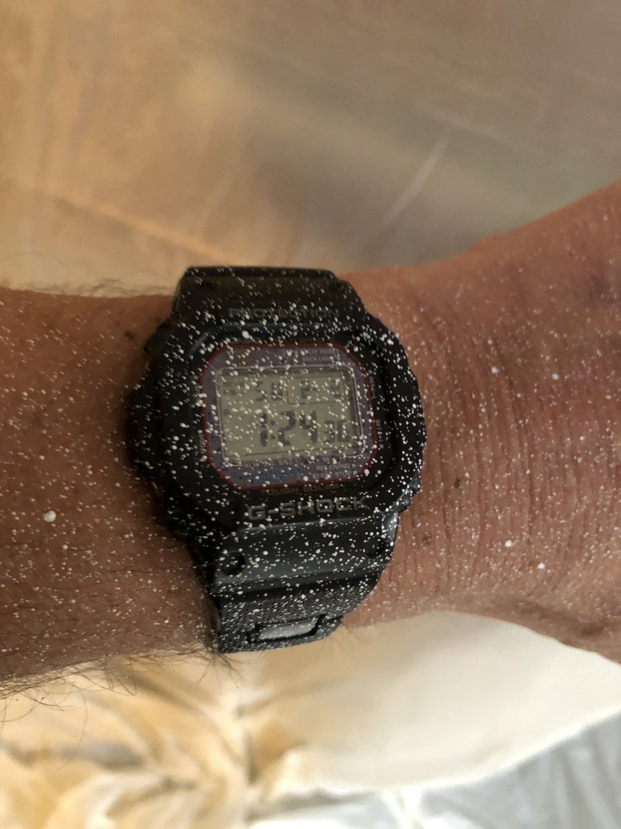 Watch speckled in emulsion