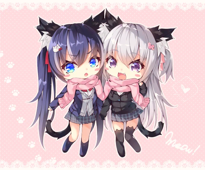 でかツインテねここちゃん🐱💜
 #ツインテールの日 