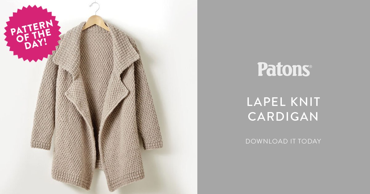 Looking for a 100% #wool #cardigan that's as perfect for a lazy Sunday, as it is for an evening out?
Get the pattern of the day: bit.ly/38UMBB0
#PatonsClassicWoolRoving