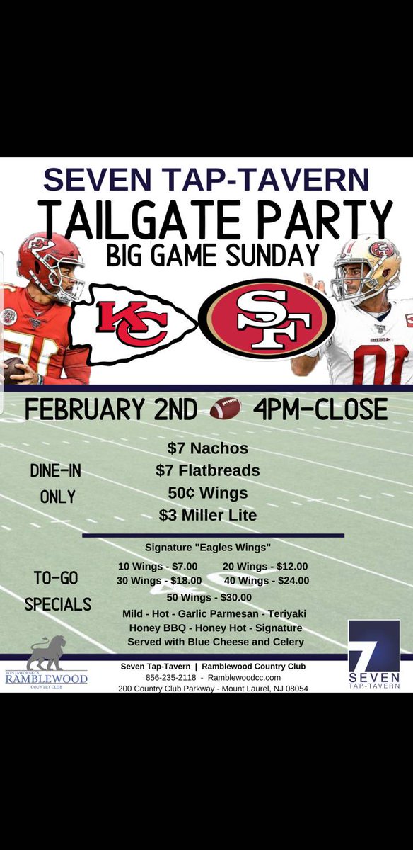 JawsCEOQB's tweet photo. Its game day!
Come watch #SuperBowlLIV at any of our exclusive @JawsGolf Seven Tap Taverns and Pubs...
#SuperBowlLIV #SBLIV #FoodFunFootball https://t.co/knF6YC7ZXX