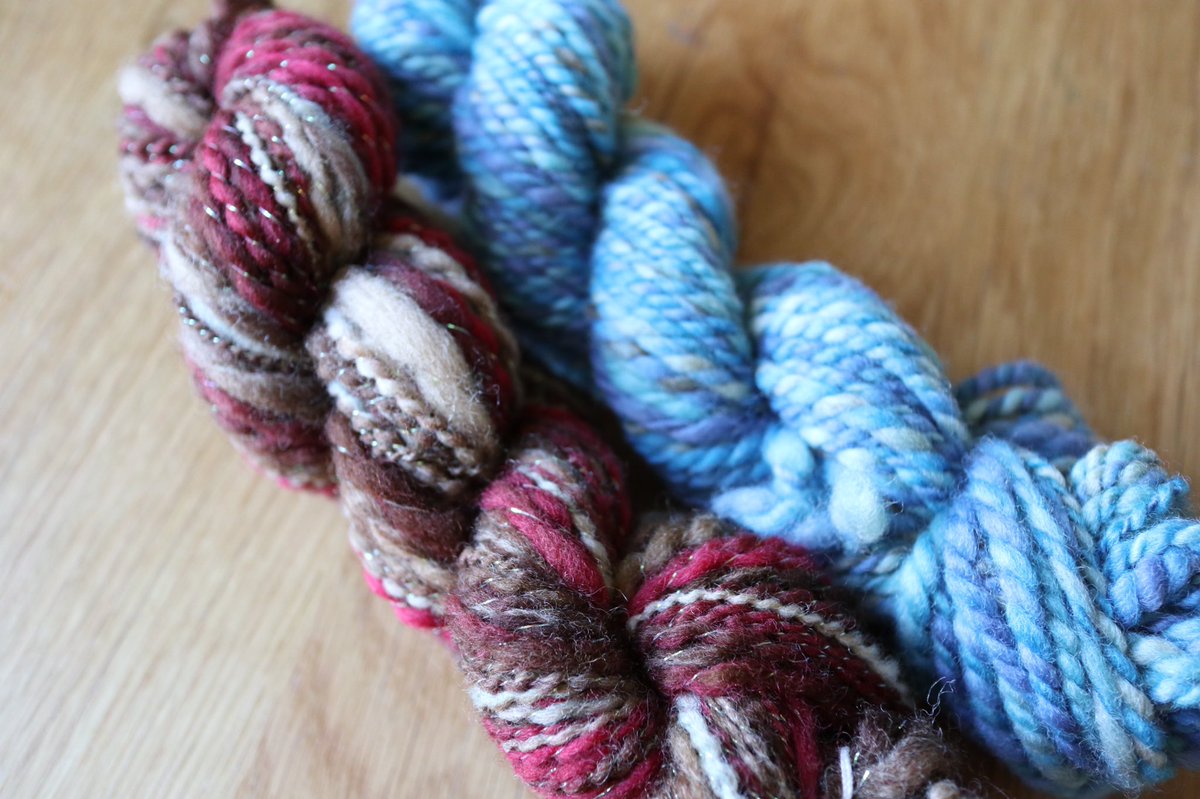 Red and blue skein.