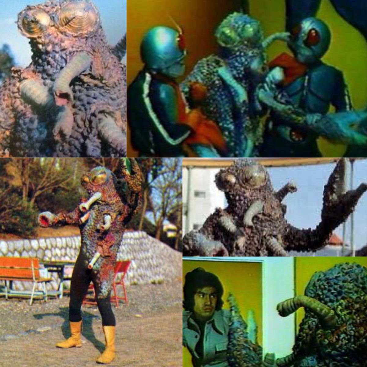 ヒルカメレオンは、ゲルショッカー大幹部ブラック将軍に血吸蛭と