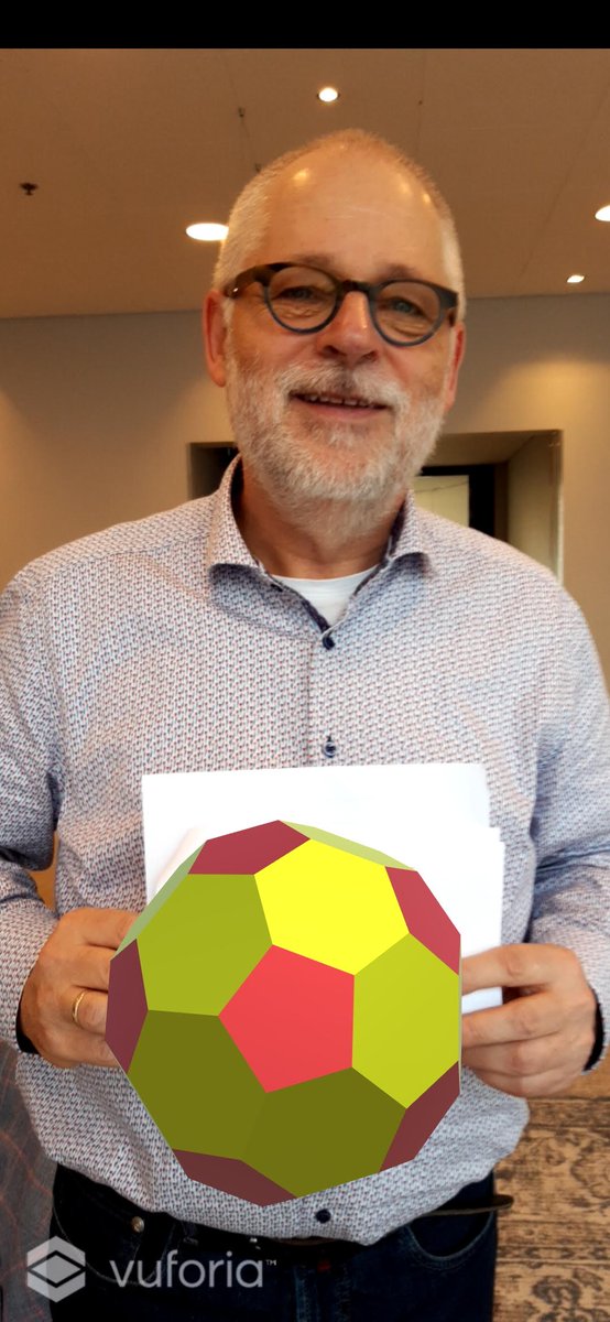 #ARPlatonicSolids at  the "Nationale Wiskunde Dagen" #neotrievr #HTCVive #OculusRift #OculusQuest #WindowsMixedReality #VirtualReality #VR #RV #SeriousGame #education #3DGeometry #MathEdTech #EdTech #arvrinedu