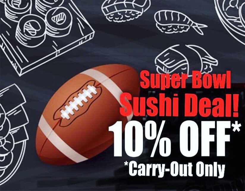 TODAY 2/2 - Get 10% OFF* Any Carryout order $50 or more. *$50 food minimum, carryout only.