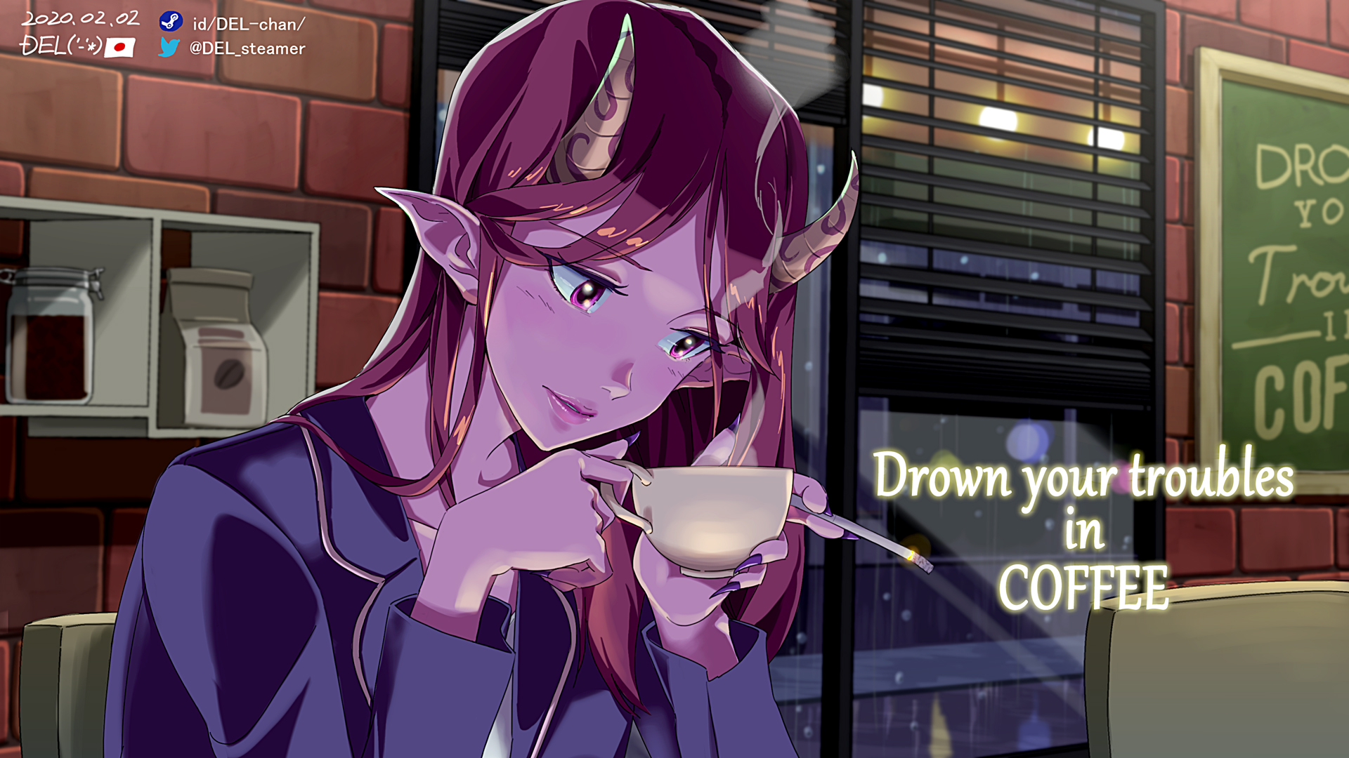 Del Coffeetalk Fanart Drown Your Troubles In Coffee Fanart Of Coffeetalk Game T Co 9fjsuuxpkn Twitter